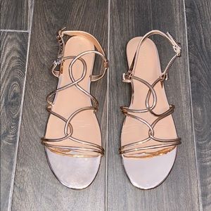 Rose gold sandals